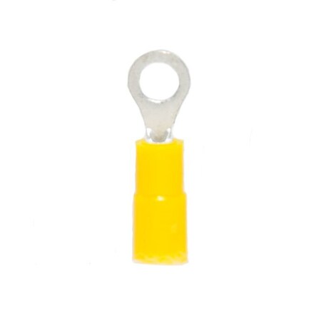 Nichifu Ring Terminal, #4 Stud Size, 20 AWG, Vinyl Insulated, 500 PK 22404
