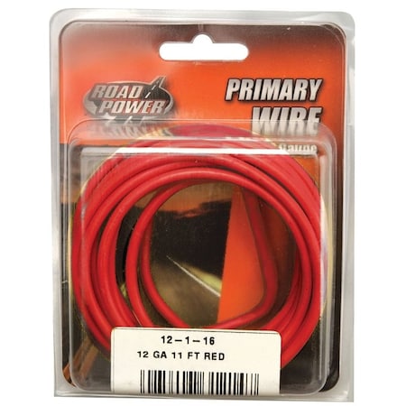 Road Power Electrical Wire, 12 AWG Wire, 25/60 V, Copper Conductor, Red Sheath 55671533/12-1-16
