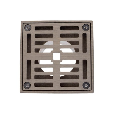 Mountain Plumbing 4" Square Solid Brass Grid Shower Drain in Polished Copper MT506-GRID/PCP
