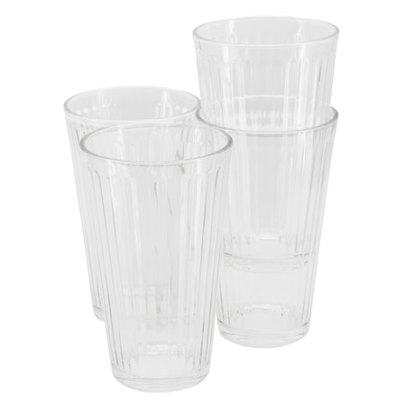 Gibson Home Moonstone 4 Piece 16 Ounce Glass Tumbler Set 141408.04