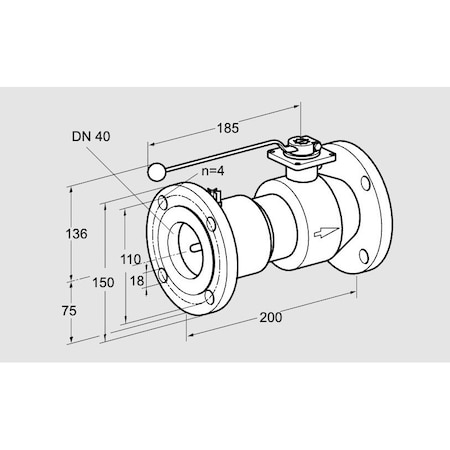 Honeywell Kromschroder Manual Ball Valve – Gas/Air/Water, DN 6-250, Threaded/Flanged KS03152298