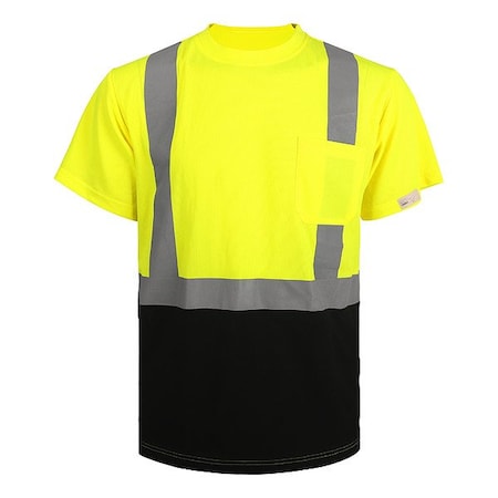 Condor Hi-Vis T-Shirt, 2, R, Polyester, Yellow, 2XL 857FM7