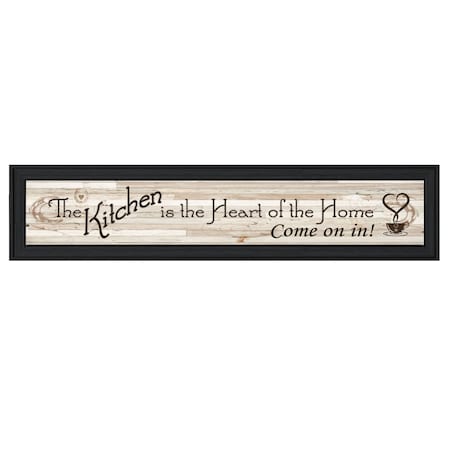 Homeroots Kitchen Is The Heart of The Home 1 Black Framed Print Kitchen Wall Art 415564