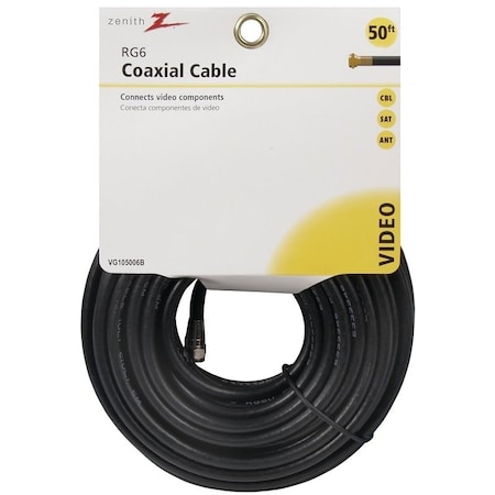 Zenith RG6 Coaxial Cable, F-Type, F-Type VG105006B