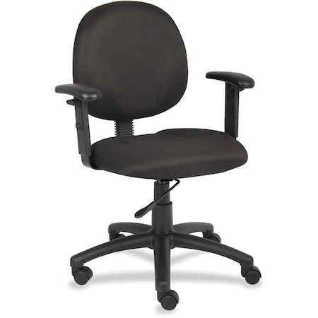 Boss Fabric Task Chair, Adjustable, Black B9091-BK