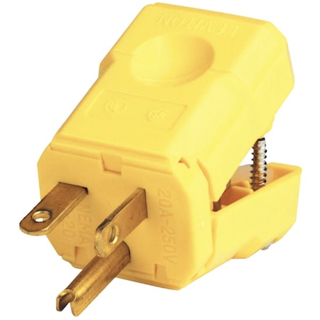 Leviton 20A 250V 3-Wire 2-Pole Python Cord Plug 081-05456-0VY
