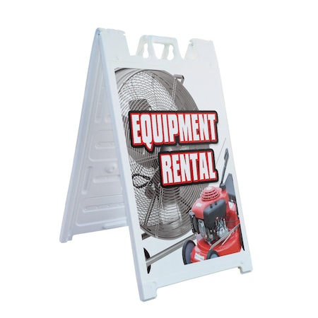 Signmission Equipment Rental, A-Frame & 2 Sign Inserts, Heavy-Duty Plastic Frame SBHD-C-2436-Equipment Rental