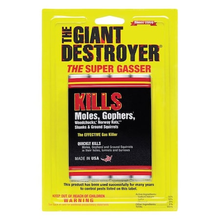 Atlas The Giant Destroyer Gasser Fog For Gophers and Moles 4PK 00333