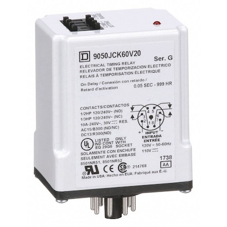 Square D RELAY 120V 9050JCK60V20