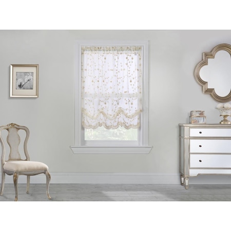 Habitat 52 x 63 in. Grandeur Pole Top Balloon Curtain Window Dressing, Cream 71367-220-52-63-004