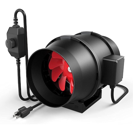 Ipower 6 Inch Inline Duct Fan with Variable Speed Controller (GDF150P) GLFANXINLINEEXPADJ6