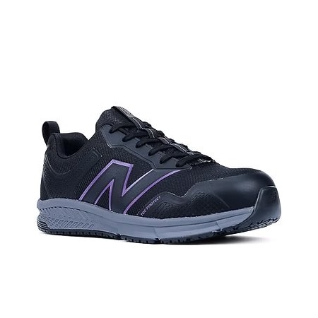 New Balance Women's Athletic Shoe, Synthetic Fabric, Synthetic Leather Upper, Black/Purple, 8 1/2 WIDEVOLBL-8.5B