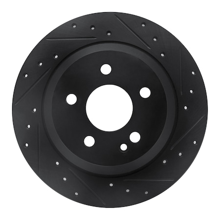 Dynamic Friction Co DFC Brake Rotor - Drilled and Slotted - Black 633-63161R