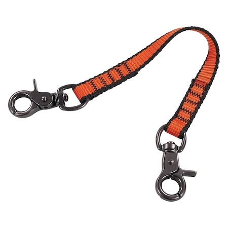 Ergodyne S Orange Web Lanyard Dual Trigger Hooks, 3PK 3153S