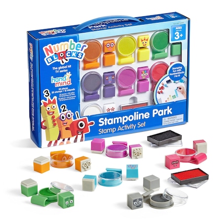 Hand2Mind Numberblocks Stampoline Park Stamp Activity Set 94563