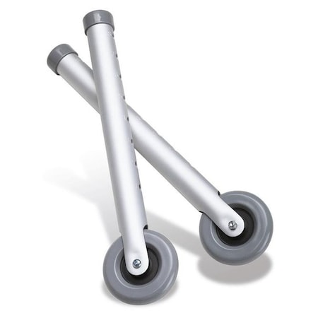 Medline 3in dia. Rubber Fixed Wheels for Walkers, 8-Hole Adjustable G07731-8