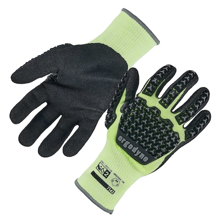 Ergodyne M Lime Coated A4 Cut-Resistant Impact Gloves 7142