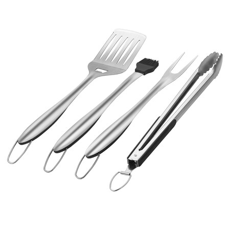 Vevor 4PCS Grilling Tool Set BBQ Grill Accessories Stainless Steel Barbecue Utensil SK180903