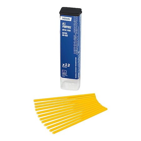 Markal Trades-Marker Refill Pack, Yellow, PK12 96241
