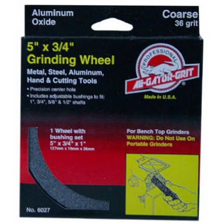 Gator Finishing 6027 5 x .75 x 1 in. Coarse Grind Wheel 109140