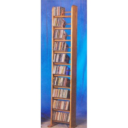 Maxpower Solid Oak 10 Row Dowel Tower CD Rack MA2681987