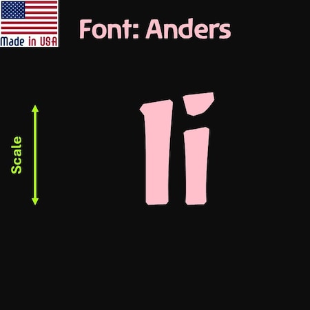 Aacc Self-Adhesive Vinyl Letter: i, Scale: 18 cm. Color: Pink Font: Anders by AACC-Anders-li-Pink-M18x1