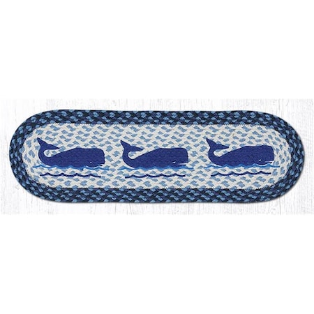 Palacedesigns 27 x 8.25 in. Whale Oval Stair Tread PA2844598