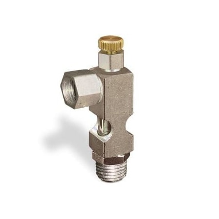 Oil-Rite Angle Sight Feed Valve with 1/4in. Inlet, Vented - Handwheel, 1/4in. Female NPT, 1/4in. Male NPT B1628-134B1HW