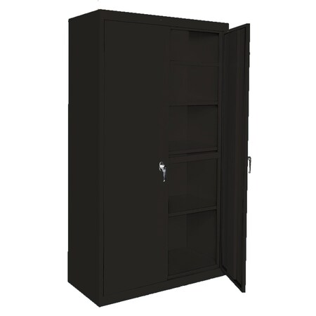 Steel Cabinets Usa Adjustable Storage Cabinet, 78 in H, 36 in W, Espresso, 4 Shelves AAH-36RBMAG3-E