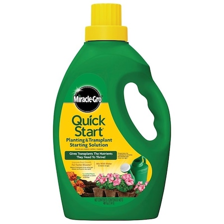Miracle-Gro Quick Start 1005562 Planting and Transplant Starting Solution, 40 oz Can, Liquid, 4-12-4 N-P-K Ratio 2005562