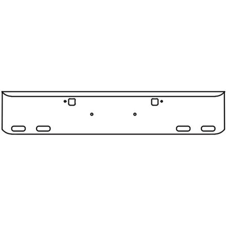 Replacement For Peterbilt 389 Year 2018 18 In Stainless Steel Texas Rolled End Bumper With Mourning