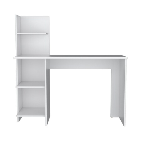 Homeroots 47" White Wood Computer Desk 546418