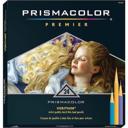 Sanford Prismacolor Verithin Colored Pencil, Assorted Lead, Assorted Barrel, 24/Set 2427