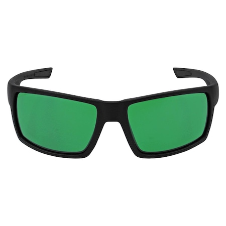 Bullhead Safety Safety Glasses, Green LED Blocker Lens, Matte Black Frame, Full-Frame BH26619