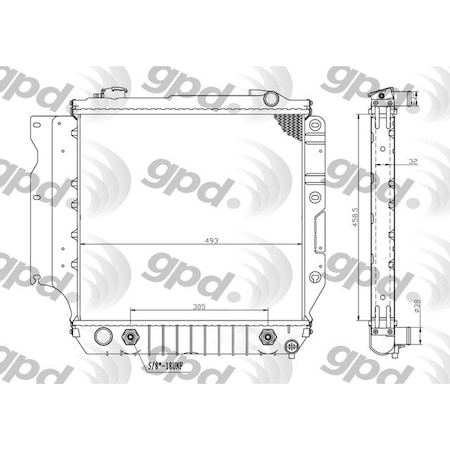Global Parts Distributors Radiator 2841C