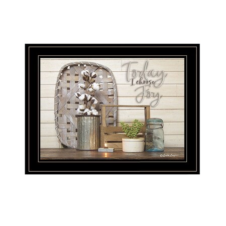 Homeroots Today I Choose Joy 3 Black Framed Print Wall Art 407568