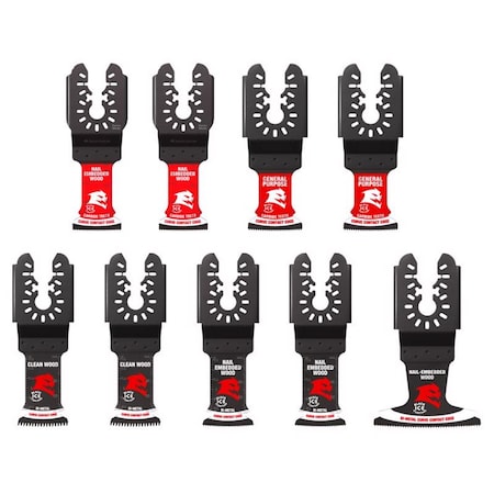 Diablo Bi-Metal/Carbide Tipped Oscillating Blade Set General Purpose Cuts 9 pc DOU9S