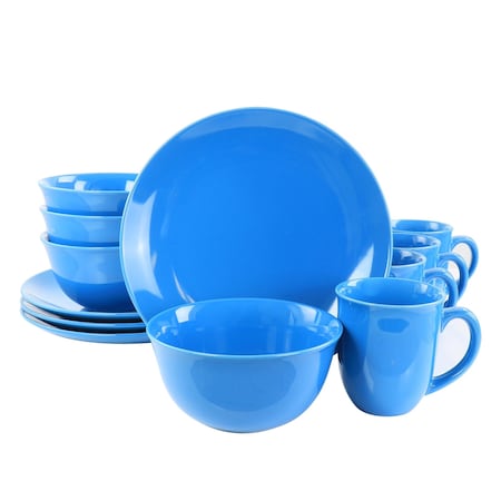Gibson Home Mercer 12pc Blue Stoneware Dinnerware Set 127267.12