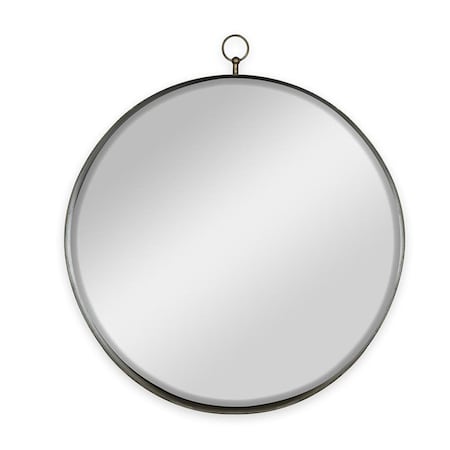 Homeroots 34" Gold Round Iron Framed Accent Mirror 485066
