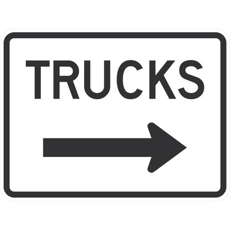 Lyle Trucks ( Right Arrow), 24x18, High Intensity Prismatic, White G-12019-HI_24x18