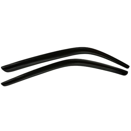 Ventshade Rainguards, Aerodynamic Design, Outside Channel, Tape-On, Smoke, Acrylic, Set Of 2 92807