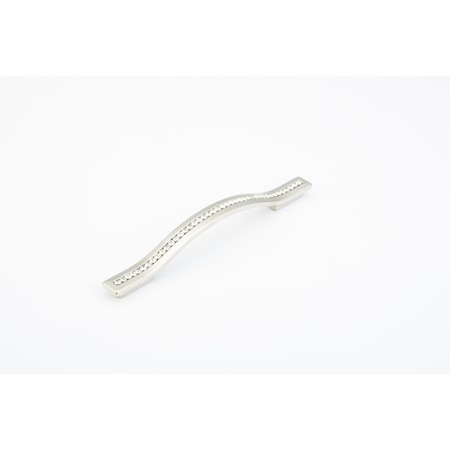 Schaub 128mm to 160mm Center to Center Skyevale Cabinet Pull with Crystals Satin Nickel Finish 302-15