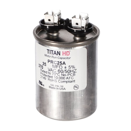 Diversitech TITAN HD 25MFD, 370V, ROUND PRC25A