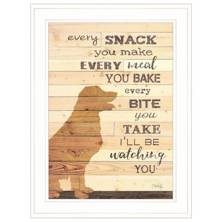 Homeroots Every Snack You Make 1 White Framed Print Wall Art 406944