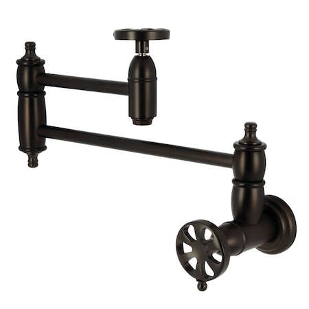 Kingston Brass Wall Mount Pot Filler Faucet, Oil Rubbed Bronze KS3105RX