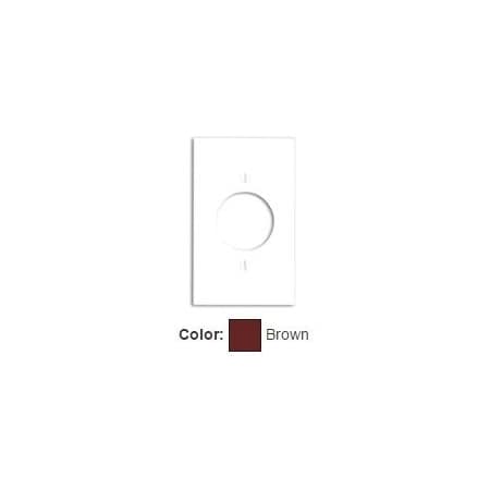 Leviton Receptacle Wallplate, Standard Size, Gang 1, Brown 80720