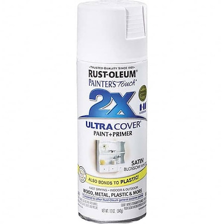 Rust-Oleum Painter's Touch 2X Ultra Cover Satin Blossom White 12 Oz. Spray 249843