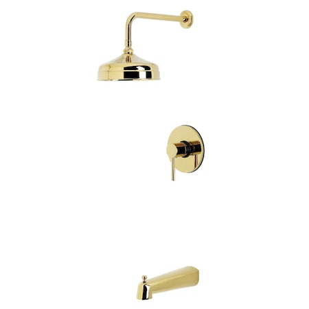 Kingston Brass Single-Handle Pressure Balanced Tub and Shower Faucet, Polished Brass KB6332DL