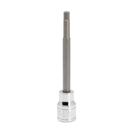Genius Tools 3/8in Dr. 4mm Hex Bit Socket 110mmL 308+2534