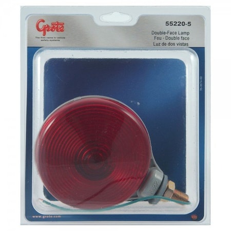 Grote Lighting Thin-Line Double-Face Light, Red/Yellow, 12V, 2.1A, Acrylic/Polycarbonate, Pedestal Mount 55220-5
